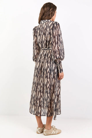 BY ROSA - GARDENIA ZEBRA SHIRT DRESS