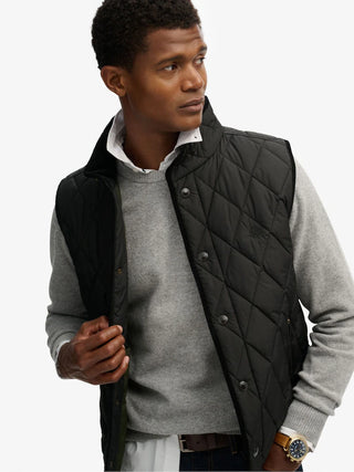 SUPERDRY QUILTED ESTATE GILET - Meteorite Black