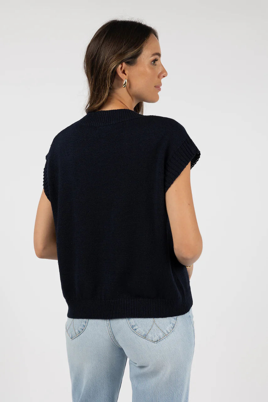 HUMIDITY ASTER TOP - NAVY