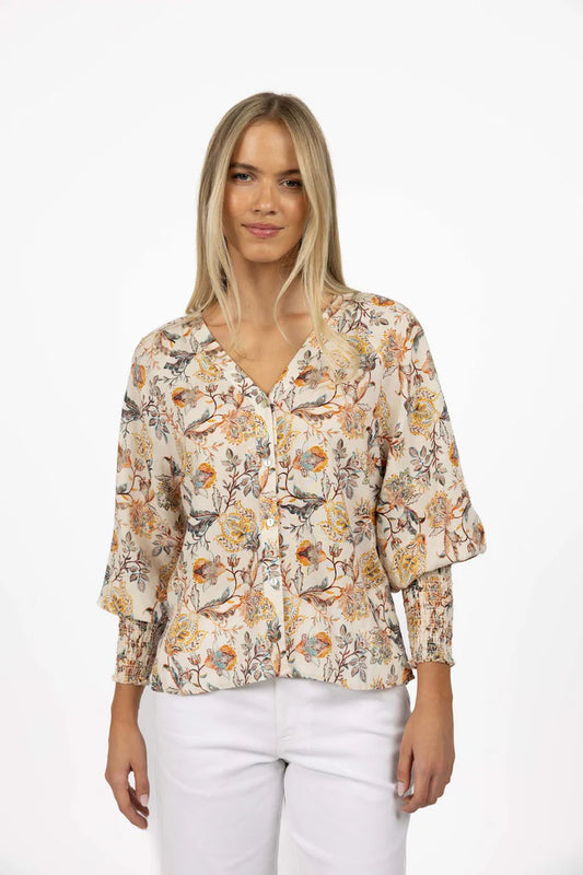 HUMIDITY FRANCES BLOUSE - Kaffir Print