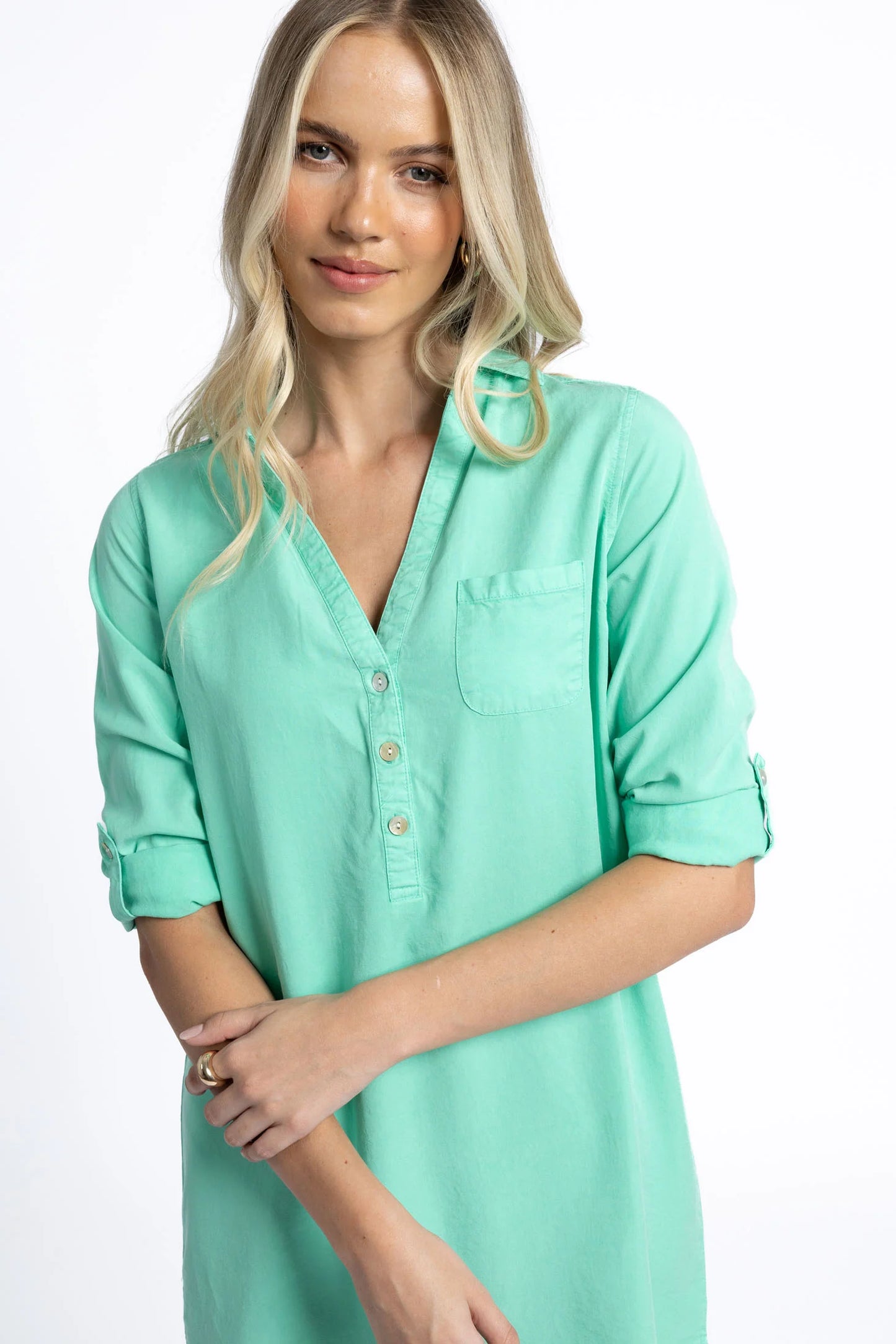 HUMIDITY LENI SHIRT DRESS - Green
