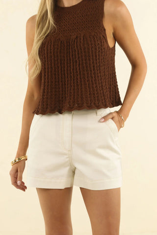 HUMIDITY - IVY DENIM SHORT - Ivory