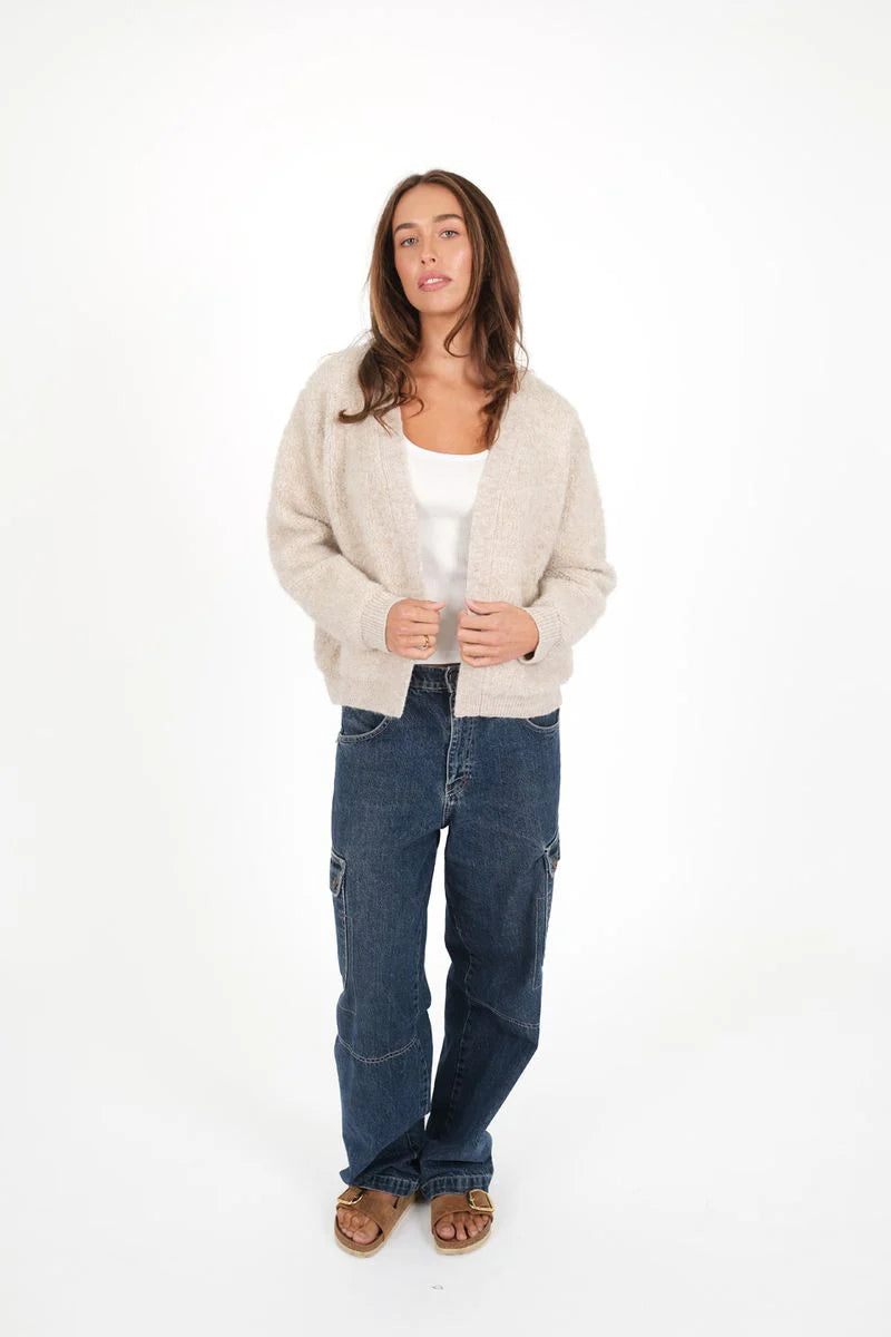 TITCHIE THE BOMBER JACKET - Oatmeal