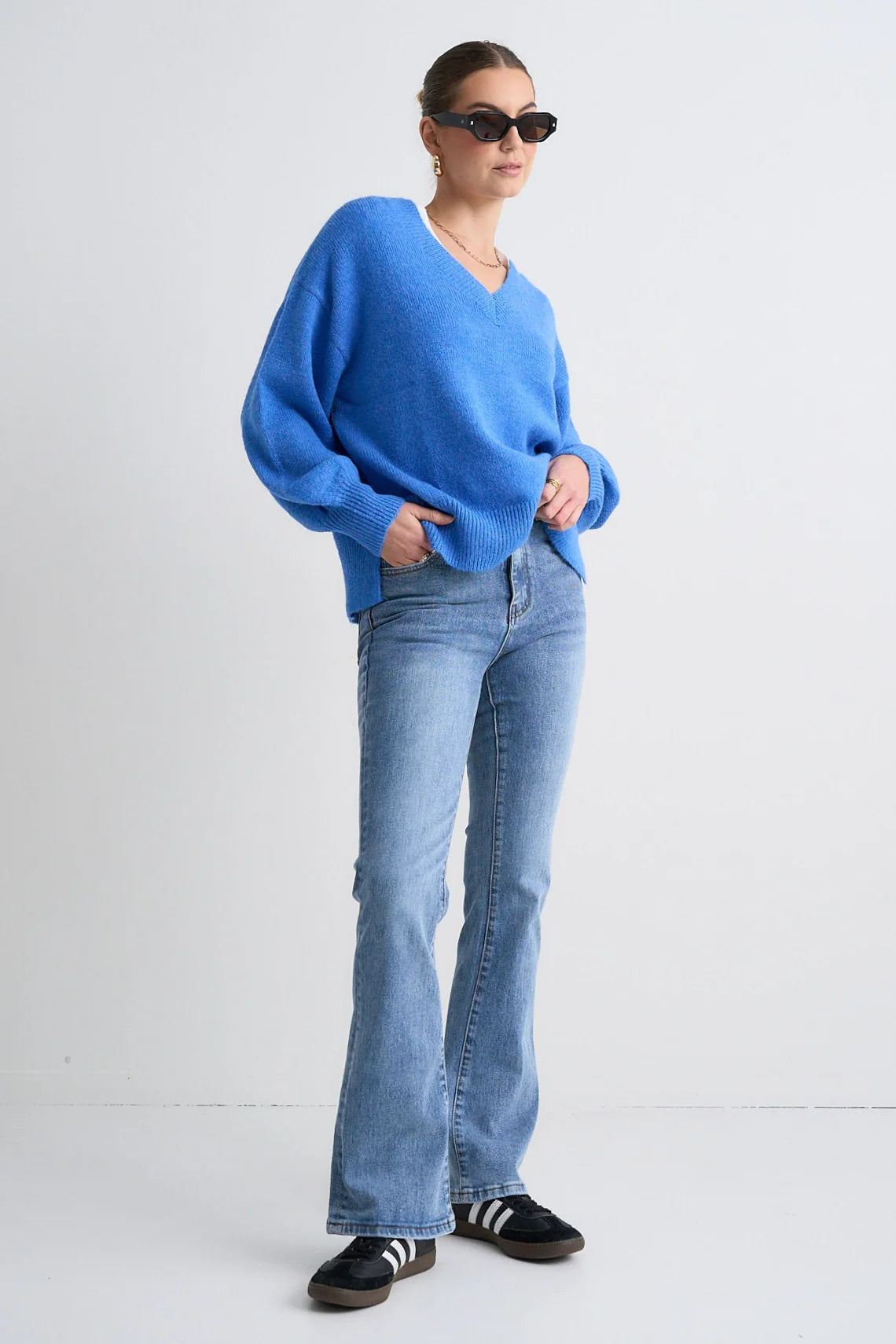 IVY + JACK HARVEST AZURE KNIT - AZURE BLUE