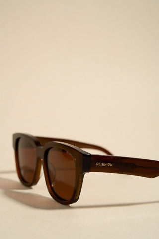 REUNION - London Chocolate Classic Round Sunglasses