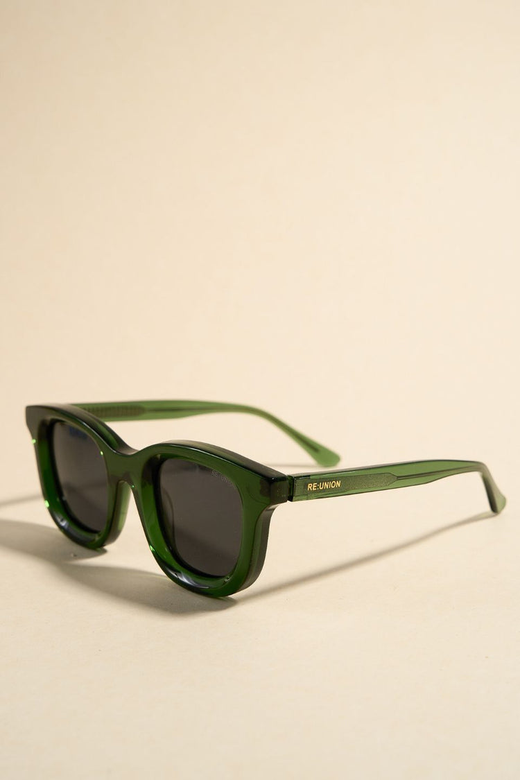 REUNION - Chelsea Forest Chunky Round Sunglasses