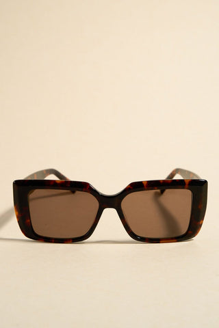 REUNION - Soho Dark Tort Square Sunglasses