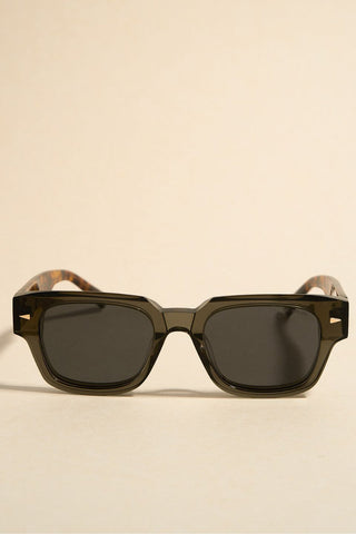 REUNION - Milano Grey Tort Arm Classic Stud Sunglasses,