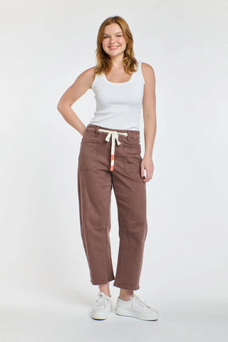 MONACO - CARTER BARREL JEANS - Chocolate