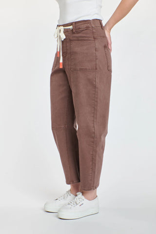 MONACO - CARTER BARREL JEANS - Chocolate