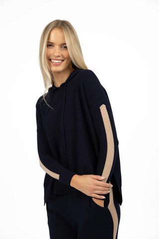 HUMIDITY - PEYTON HOODIE -  Indigo / Lattte