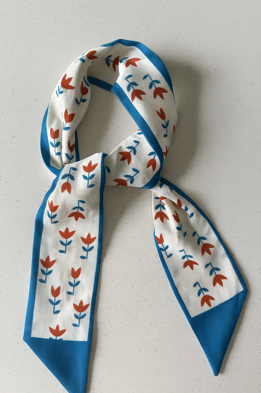 ANTLER SCARF TWILLY - TULIPS