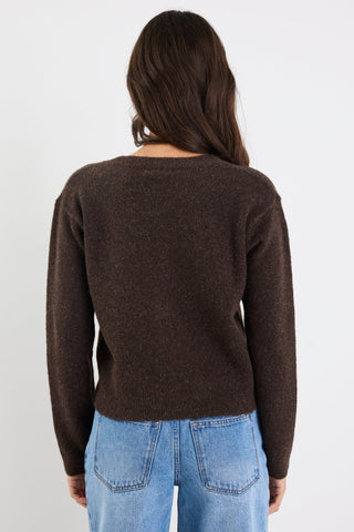 STORIES BE TOLD IMPRINT CARDIGAN - Chocolate