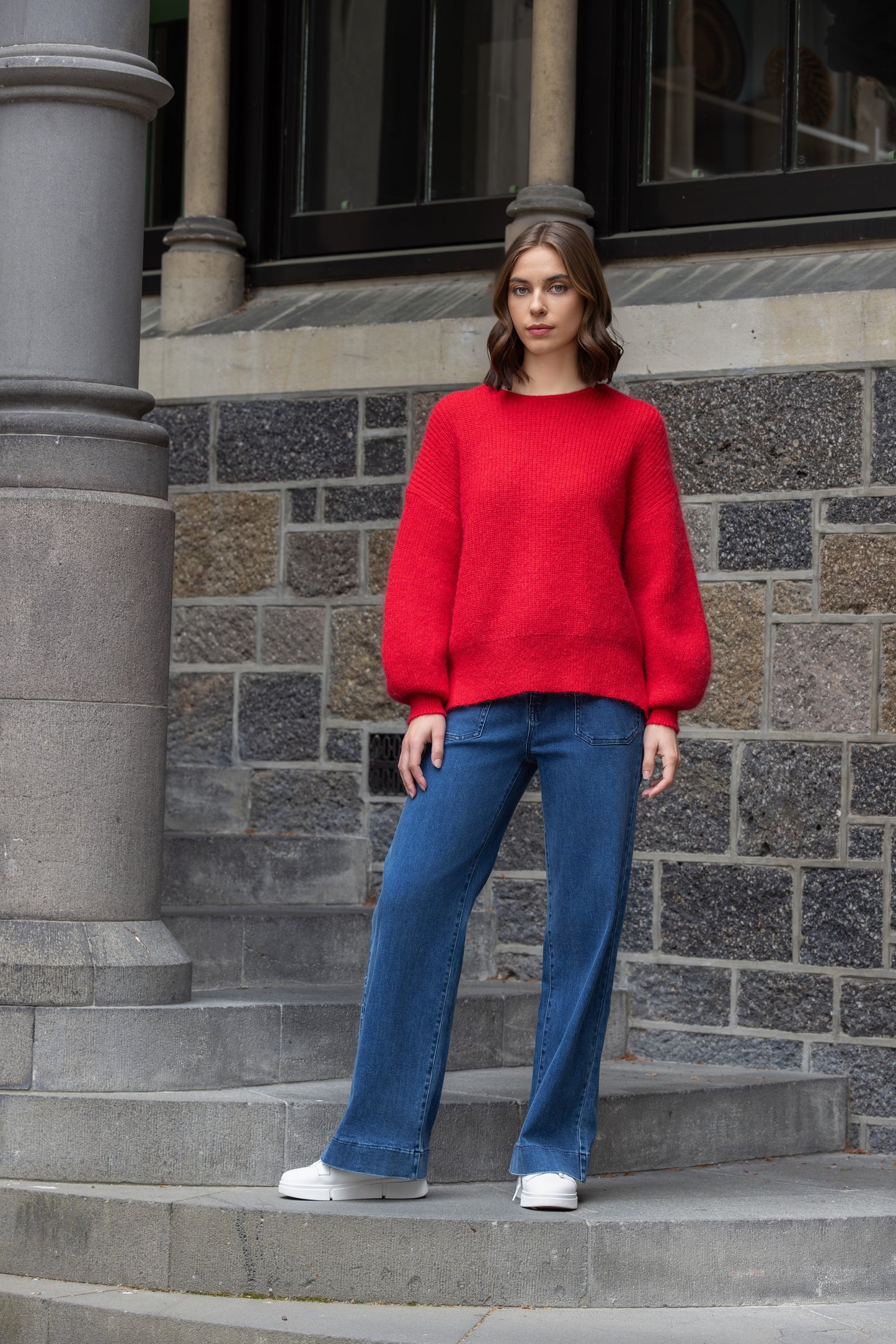 KNEWE NOTE SWEATER - CHILLI