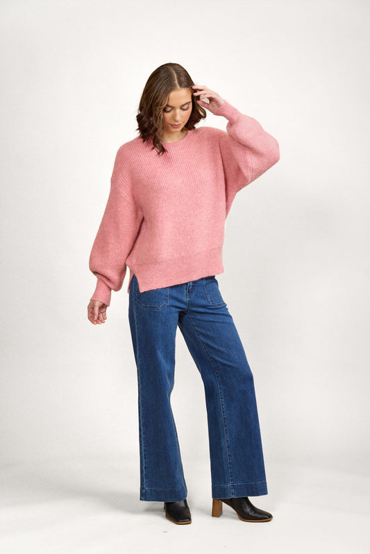 KNEWE NOTE SWEATER - ROSE