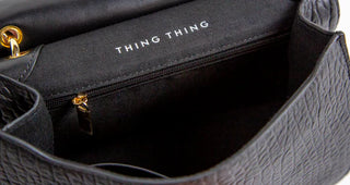THING THING KATHRYN BAG - Black Bubble Leather