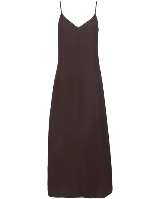 MOKE LYDIA SLIP DRESS - Cocoa