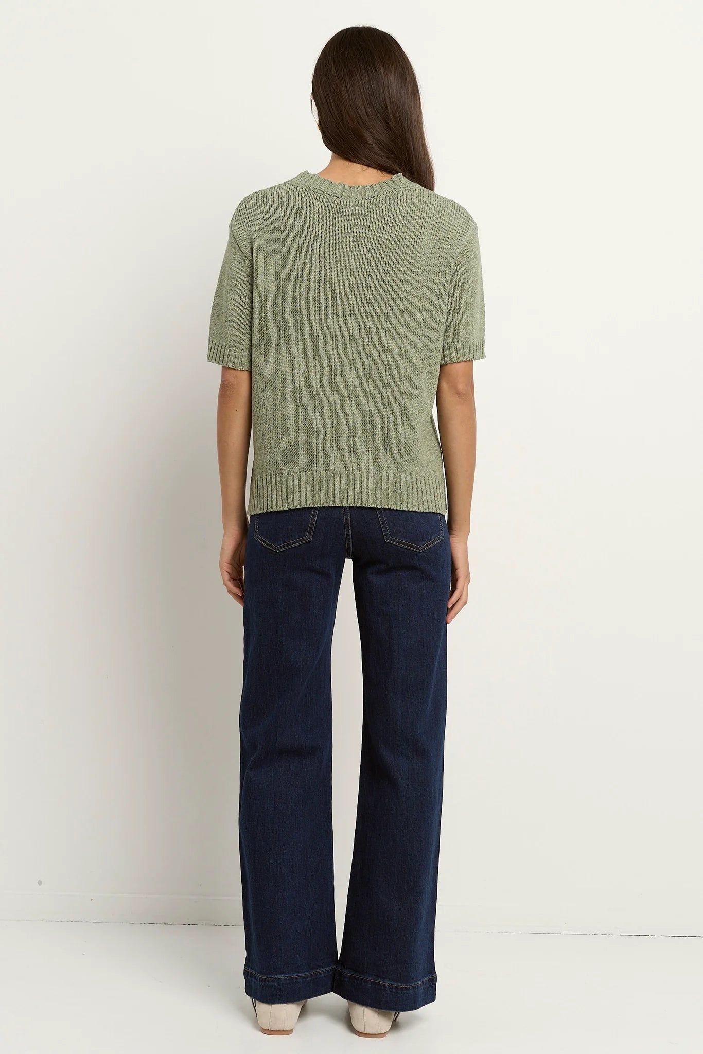 BY ROSA LOVEABLE KNIT TEE - Sage