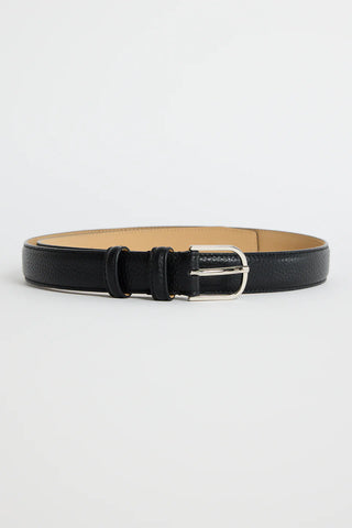 AMONG THE BRAVE BELT - LUNA LEATHER - Black Silver Buckle