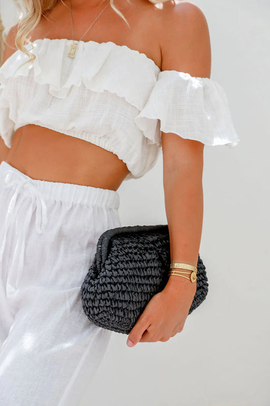 FREE SPIRIT - Weave Clutch - Black