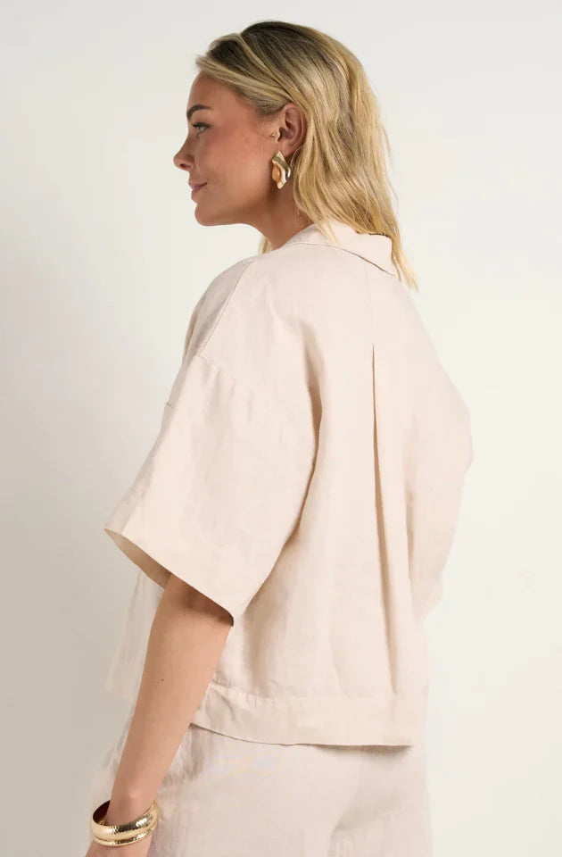 RE UNION MEANDER BOXY SHIRT - CREAM