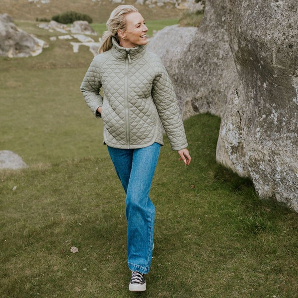 MOKE MELISSA QUILT JACKET - Green Tea