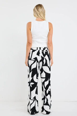 STORIES BE TOLD METROPOLITAN WIDE LEG PANTS - Black Ivory