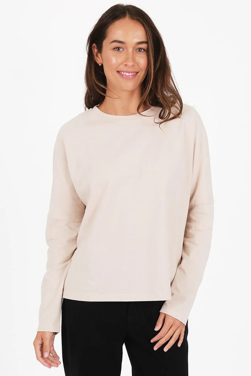 TITCHIE WILDFIRE LONG SLEEVE TEE - Stone