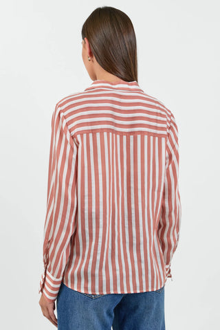 AMONG THE BRAVE - NARRATIVE SHIRT - Ochre Stripe