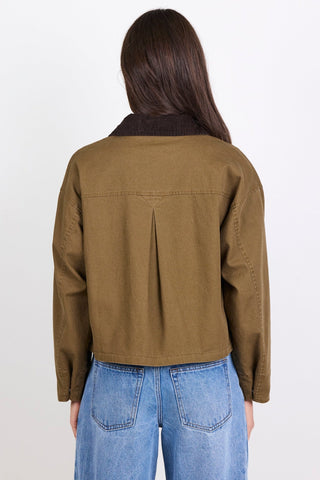 STORIES TO BE TOLD - NEWCOMER CORD COLLAR JACKET - Mocha