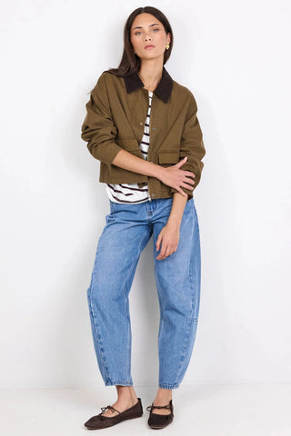 STORIES TO BE TOLD - NEWCOMER CORD COLLAR JACKET - Mocha
