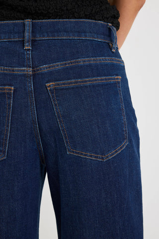 AMONG THE BRAVE - GRADUATE STRETCH BARREL JEANS - Dark Blue