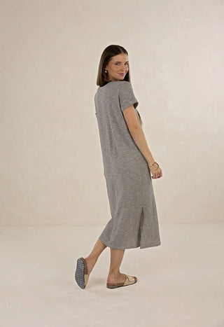 HUMIDITY - PROFILE STRIPE DRESS - Midnight