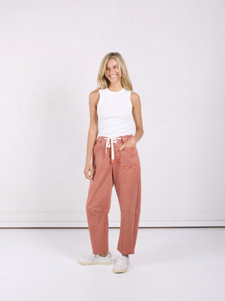 MONACO - CARTER BARREL JEANS - Brandy