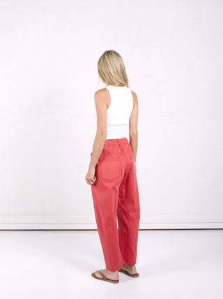 MONACO - CARTER BARREL JEANS - Poppy Red