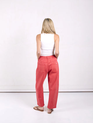 MONACO - CARTER BARREL JEANS - Poppy Red
