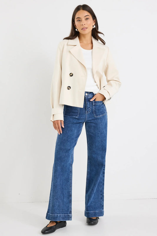 STORIES BE TOLD PATHWAY CROPPED TRENCH JACKET - Pumice