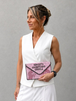 DARK HAMPTON BEADED BAG - THE PINK PONY