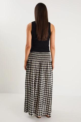 IVY + JACK CHEERFUL MAXI SKIRT - Black Gingham