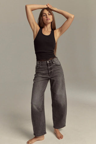 ROLLAS GIGI BARREL JEAN - Black Mountain