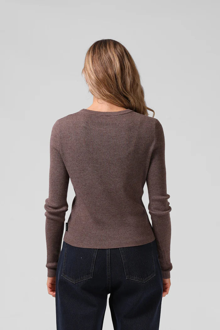 RPM KNITTED L/S - BROWN MARLE