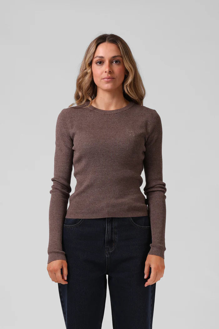 RPM KNITTED L/S - BROWN MARLE