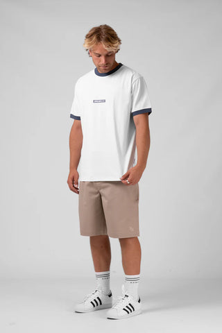 RPM RINGER MENS TEE - White