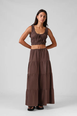 RPM RUBY MAXI SKIRT - Chocolate