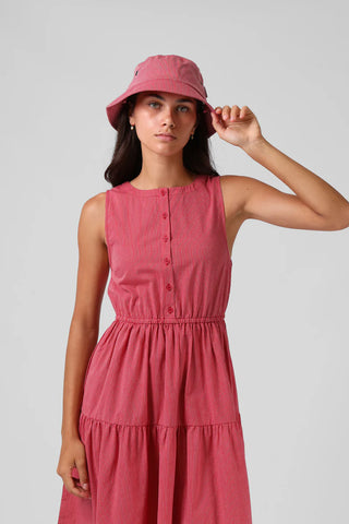 RPM BUCKET HAT - Red Pin Stripe