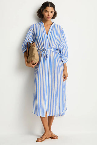 SEA LEVEL - BOHO VACAY LONG SHIRT DRESS - Chambray
