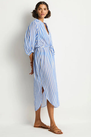 SEA LEVEL - BOHO VACAY LONG SHIRT DRESS - Chambray
