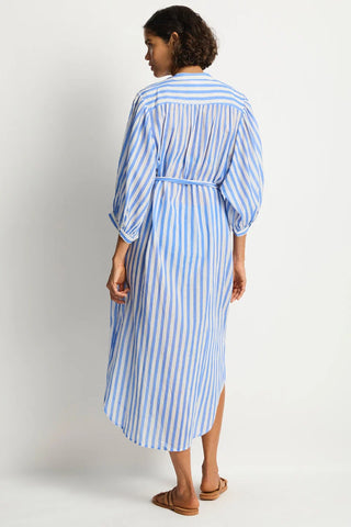 SEA LEVEL - BOHO VACAY LONG SHIRT DRESS - Chambray