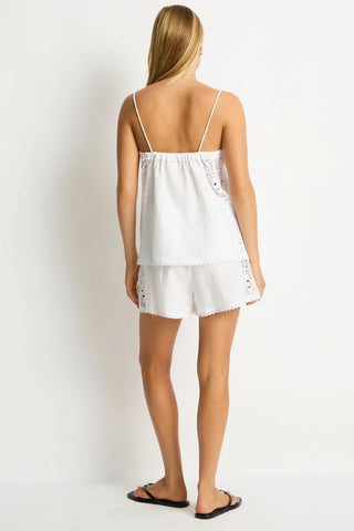 SEA LEVEL - SHORE PANELLED CAMI TOP - White