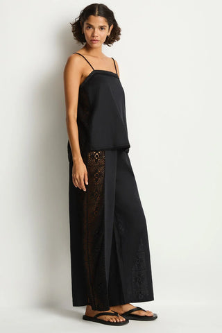 SEA LEVEL - SHORE PANELLED CAMI TOP - Black
